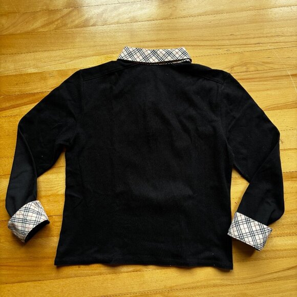Burberry London Girls' Plaid Collar Long Sleeve Polo Shirt - Size 160A - Picture 13 of 13
